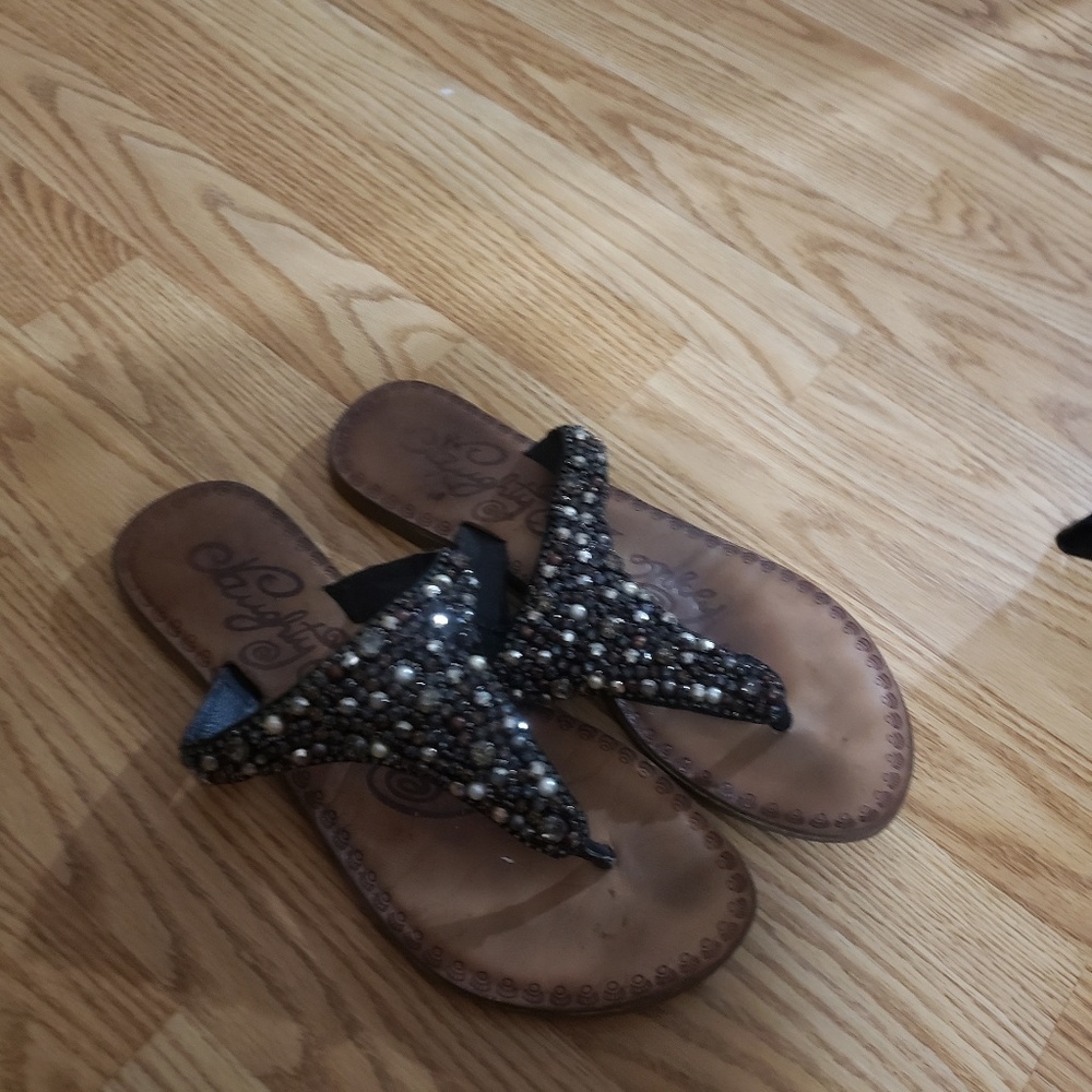 Naughty monkey black bead sandal